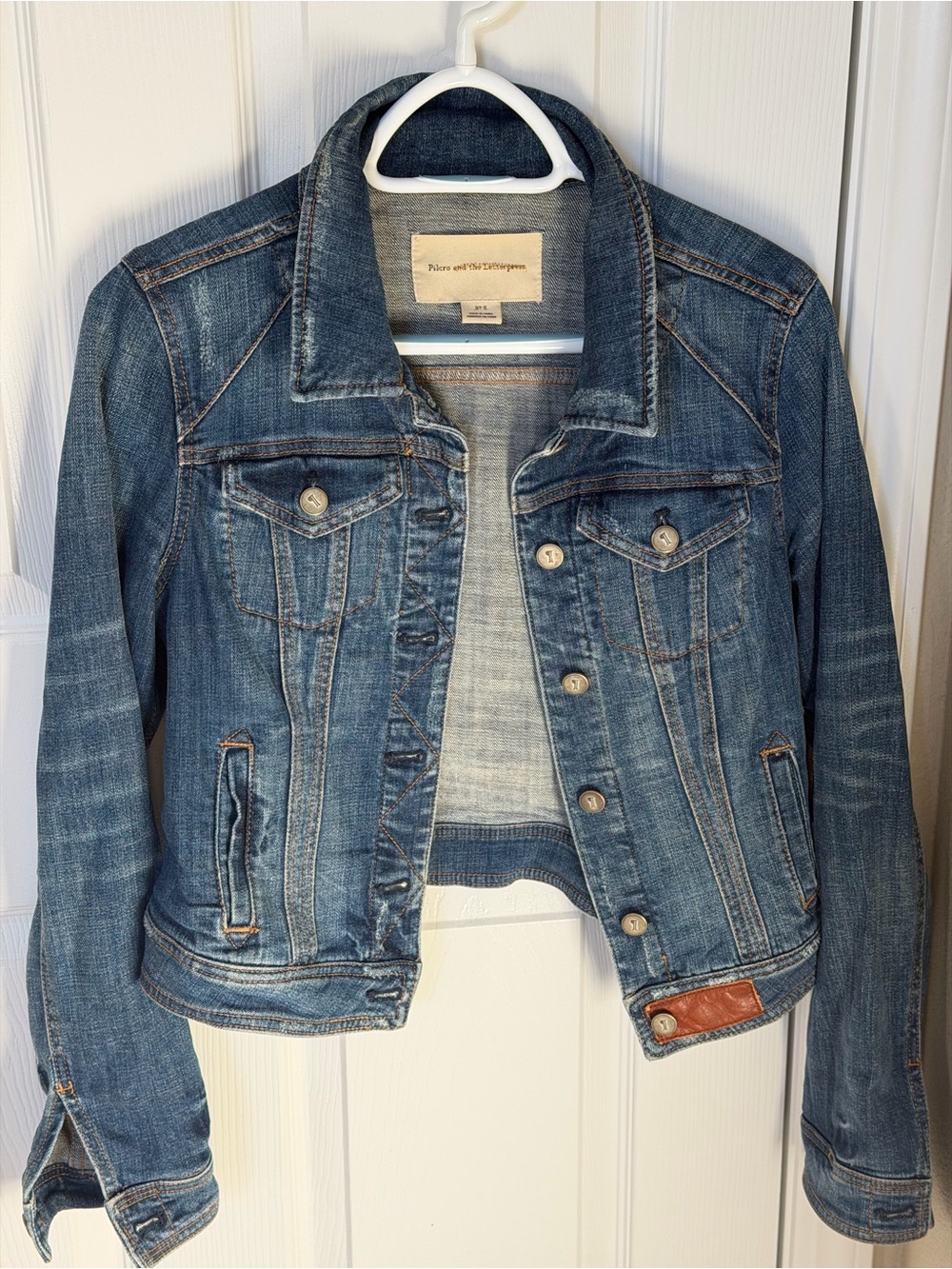 Pleione Faded Blue Denim Trucker Jacket
